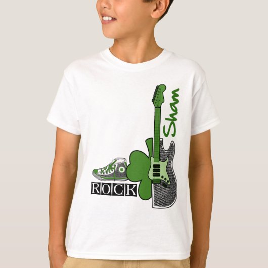シャムロック。音楽テーマ聖パトリックの日 Tシャツ (正面)