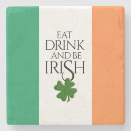 シャムロック Eat Drink and Be Irish フラグ ストーンコースター