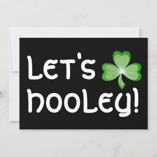 シャムロック「Let's Hooley」の招待状ブラック 招待状 (正面)