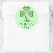 シャムロック「St patty's day」の緑のシール ラウンドシール (バッグ)