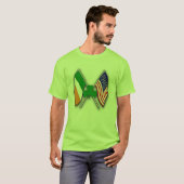 シャムロック'n USA & IRISHフラグ Tシャツ (正面フル)
