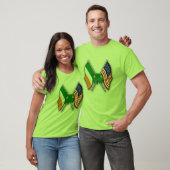 シャムロック'n USA & IRISHフラグ Tシャツ (ユニセックス)