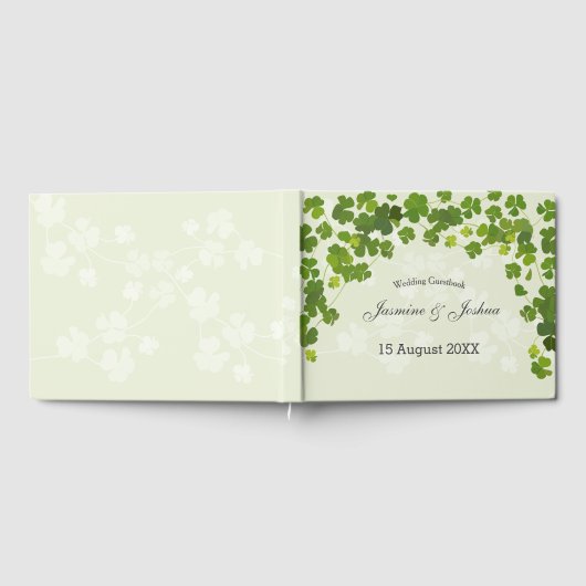 シャムロックSt patricks dayカスタマイズ文字 ゲストブック (全面)