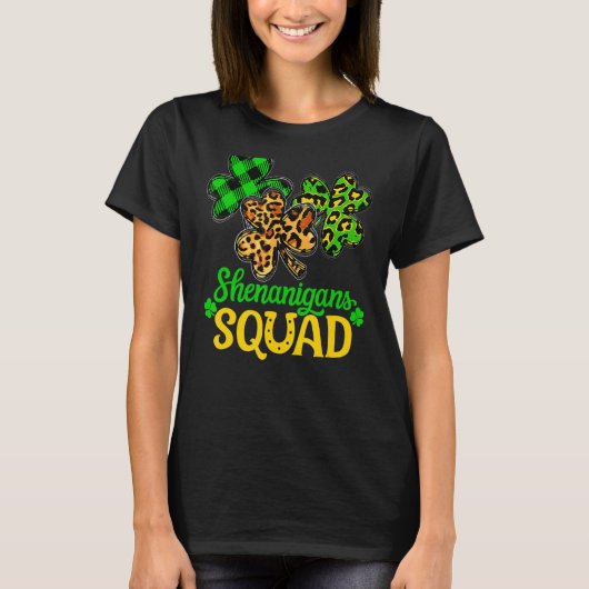 シャムロックSt patricks dayシェナニガンズスクワッドLucky F Tシャツ (正面)
