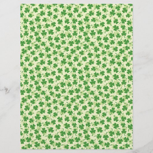 シャムロックSt patricks dayスクラップブッククラフト紙 (正面)