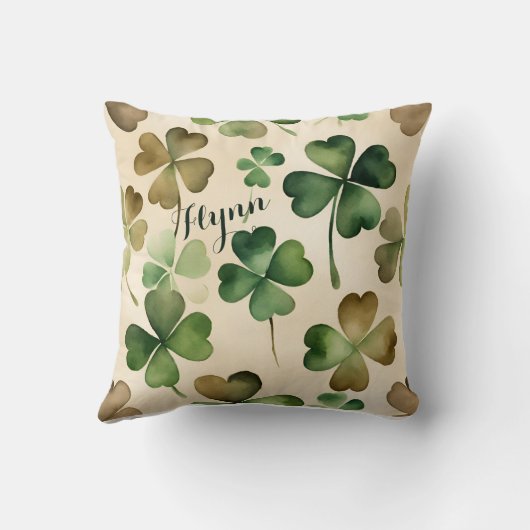 シャムロックSt patricks day クッション (裏面)