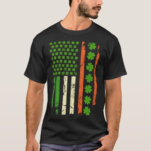 シャムロックUSA国旗St patricksアイリッシュ飲料Appa Tシャツ (正面)