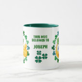 シャムロパーソナライズされたックでかわいいアイルランドの絵文字 マグカップ (中央)