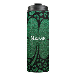 シャムロパーソナライズされたックグリッター タンブラー