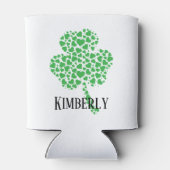 シャムロパーソナライズされたックセントパトリックの日 缶クーラー (裏面)