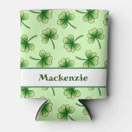 シャムロパーソナライズされたックライトグリーンセントパトリックの日 缶クーラー