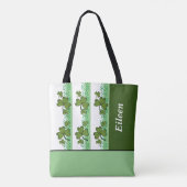 シャムロパーソナライズされたック&ストライプズがトートバッグ トートバッグ (裏面)