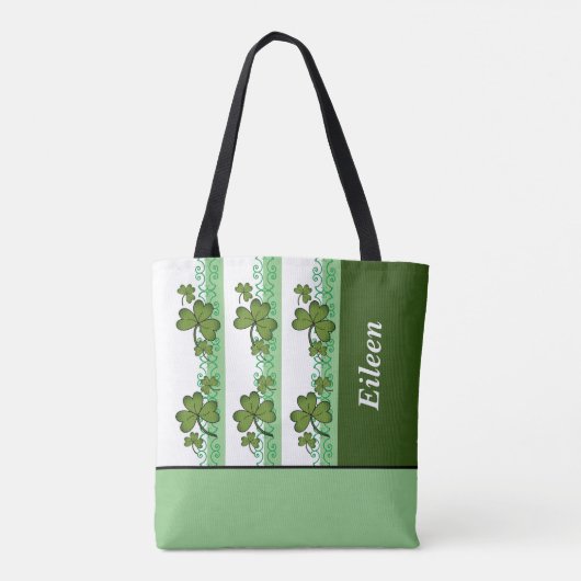 シャムロパーソナライズされたック&ストライプズがトートバッグ トートバッグ (裏面)