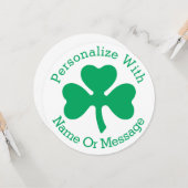 シャムロパーソナライズされたックSt patricks day カード (正面/裏面インサイチュ)