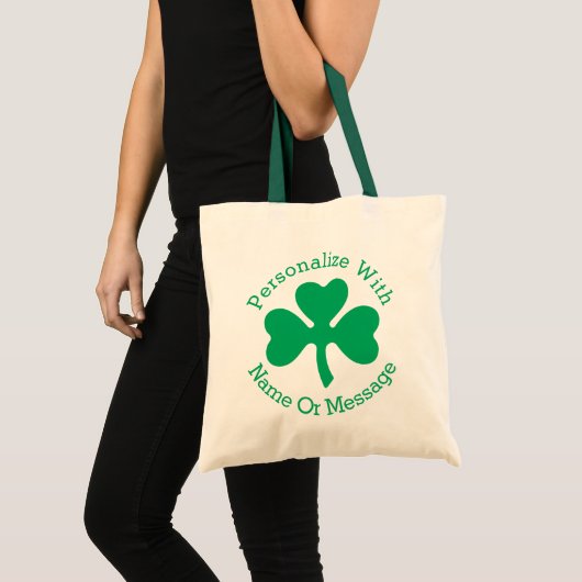シャムロパーソナライズされたックSt patricks day トートバッグ (正面(商品))