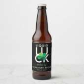 シャムロモダンックリキッドラック白黒グリーン ビールラベル (正面)