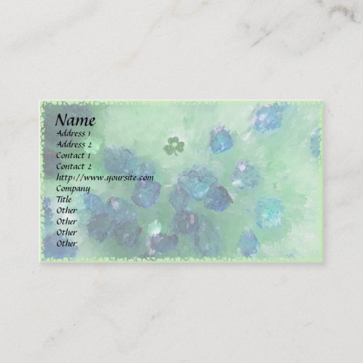 シャムロ感じックの幸運！テンプレート 名刺 (正面)