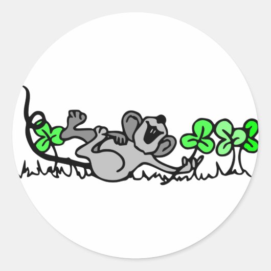 シャムロ遊ックのネズミ ラウンドシール (正面)