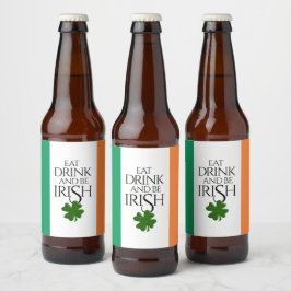 シャムロ食べックドリンクとベアイリッシュ国旗 ビールラベル