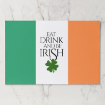 シャムロ食べックドリンクとベアイリッシュ国旗