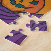 シャム不気味猫ハロウィーン魔女とカボチャ ジグソーパズル (側面)