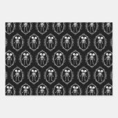 シャム双生児スケルトン ラッピングペーパーシート (正面2)