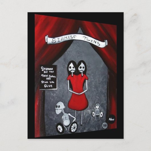 シャム双生葉書 ポストカード (正面)