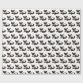 シャム子猫ラッピング紙 ラッピングペーパー (フラット)