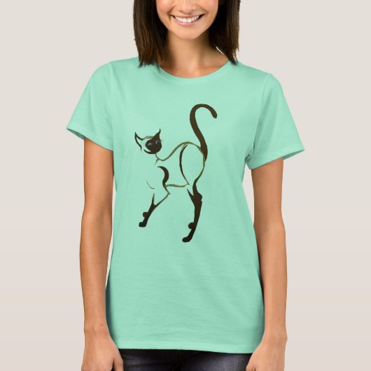 シャム子猫Tシャツ Tシャツ (正面)