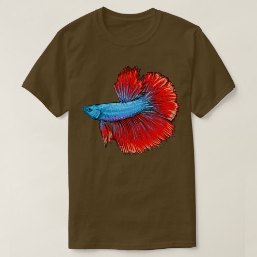 シャム戦闘魚観賞魚ギフト6 Tシャツ (デザイン正面)