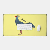 シャム族の暖炉の鳥の漫画イラストレーション デスクマット (キーボード&マウス)