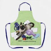 シャム猫いたずらおもしろい エプロン (正面)