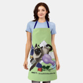 シャム猫いたずらおもしろい エプロン (着用した状態)