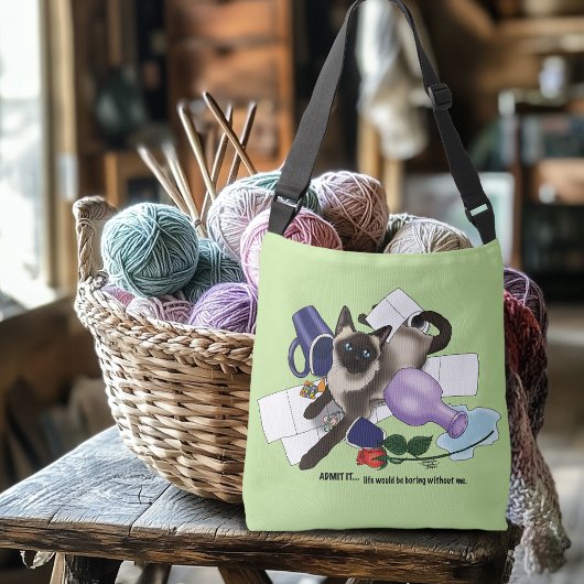 シャム猫いたずらおもしろい クロスボディバッグ