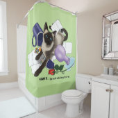 シャム猫いたずらおもしろい シャワーカーテン (インサイチュ)