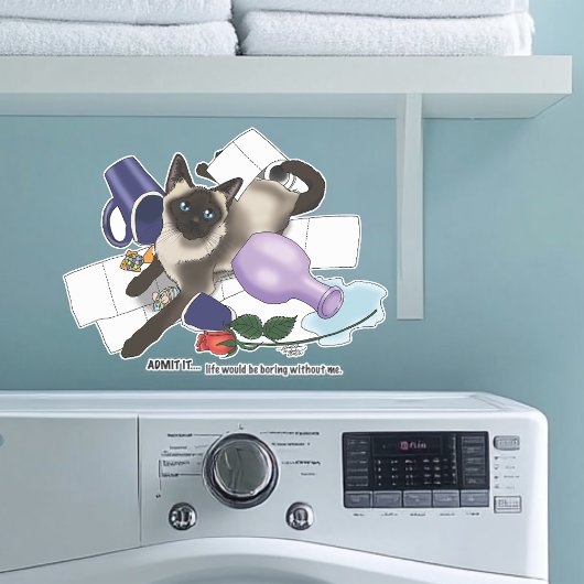 シャム猫いたずらおもしろい シール