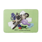 シャム猫いたずらおもしろい バスマット (正面)