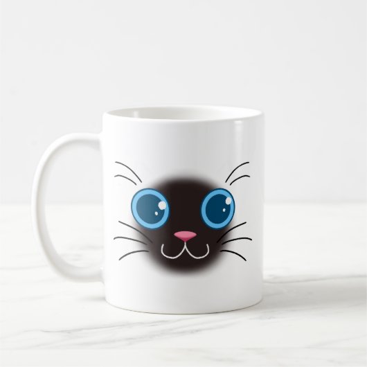 シャム猫かわいいマグカップ コーヒーマグカップ (左)