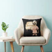 シャム猫がコーヒー枕を愛する – かわいい水色 クッション (椅子)