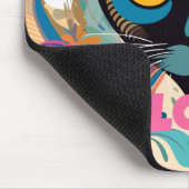 シャム猫が咲く猫好き マウスパッド (コーナー)