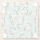 シャム猫が物 ガラスコースター (裏面)