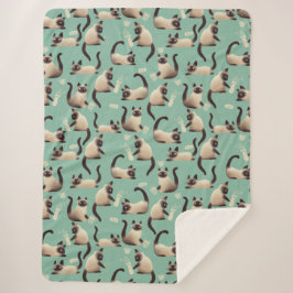 シャム猫が物 シェルパブランケット