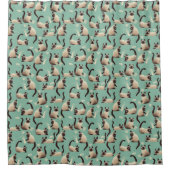 シャム猫が物 シャワーカーテン (正面)