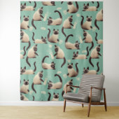 シャム猫が物 タペストリー (インサイチュ)