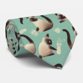シャム猫が物 ネクタイ (ロール)