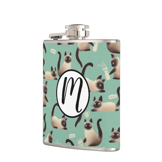 シャム猫が物 フラスク (左)