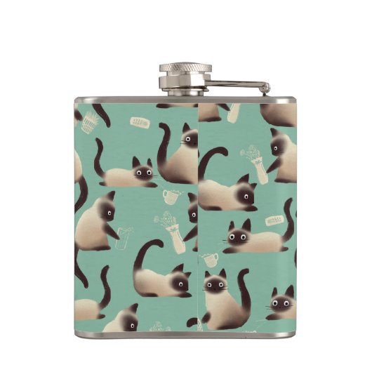 シャム猫が物 フラスク (裏面)