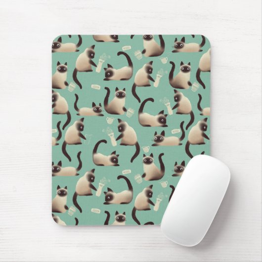シャム猫が物 マウスパッド (マウス)