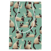 シャム猫が物 ミディアムペーパーバッグ (裏面)