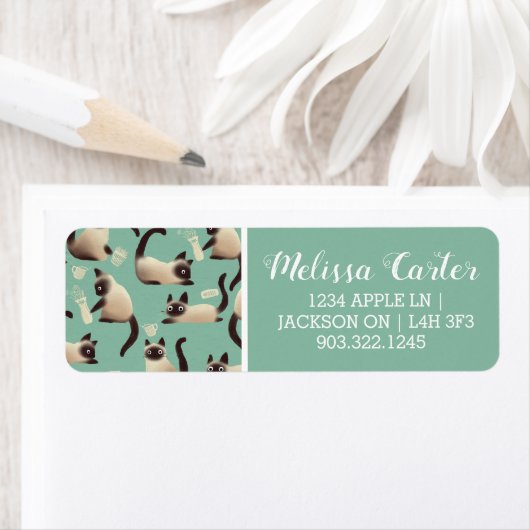 シャム猫が物 ラベル (インサイチュ)